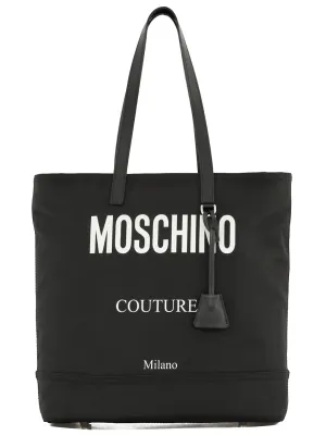 Moschino Couture Logo Printed Tote Bag
