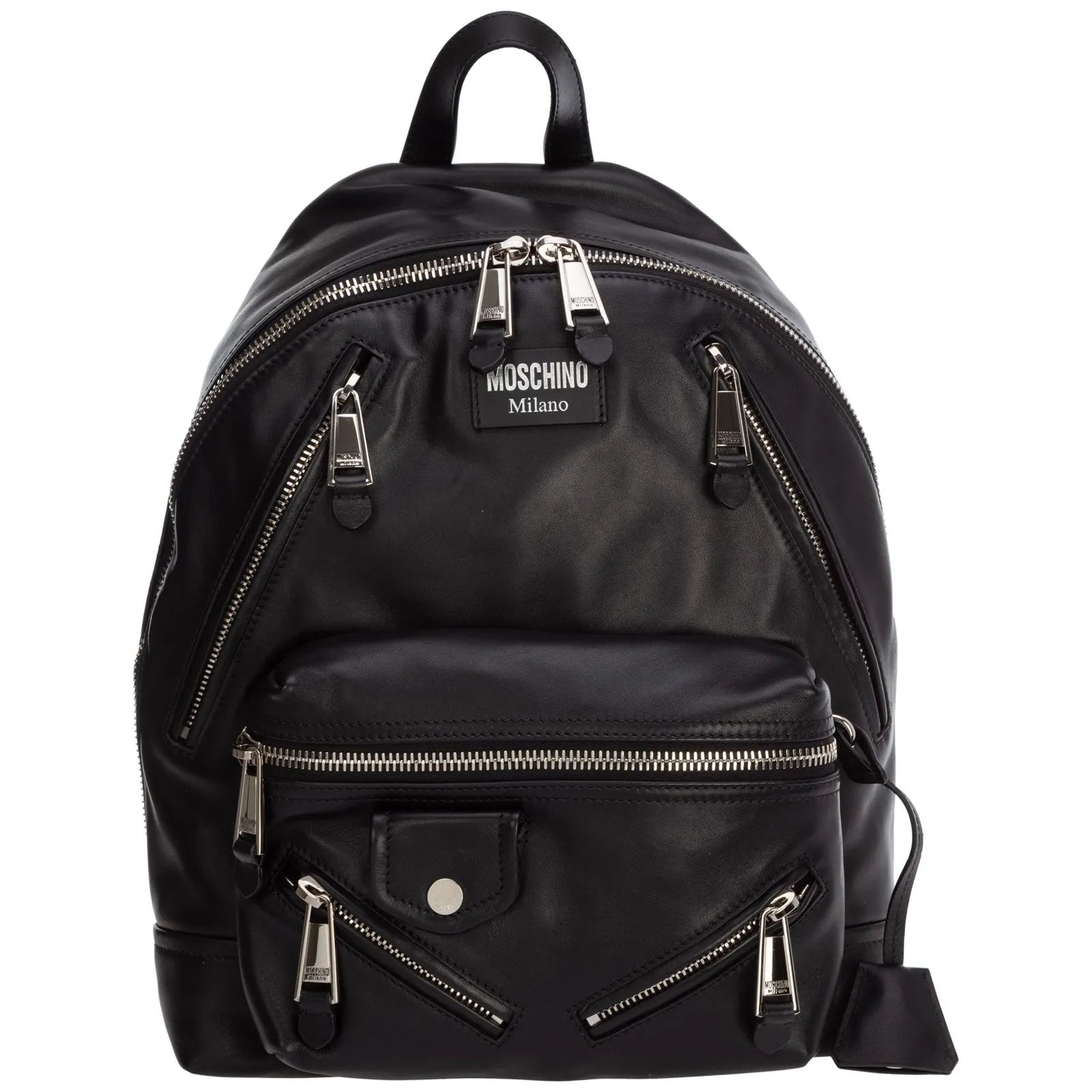 Moschino Logo Patch Zipped Backpack