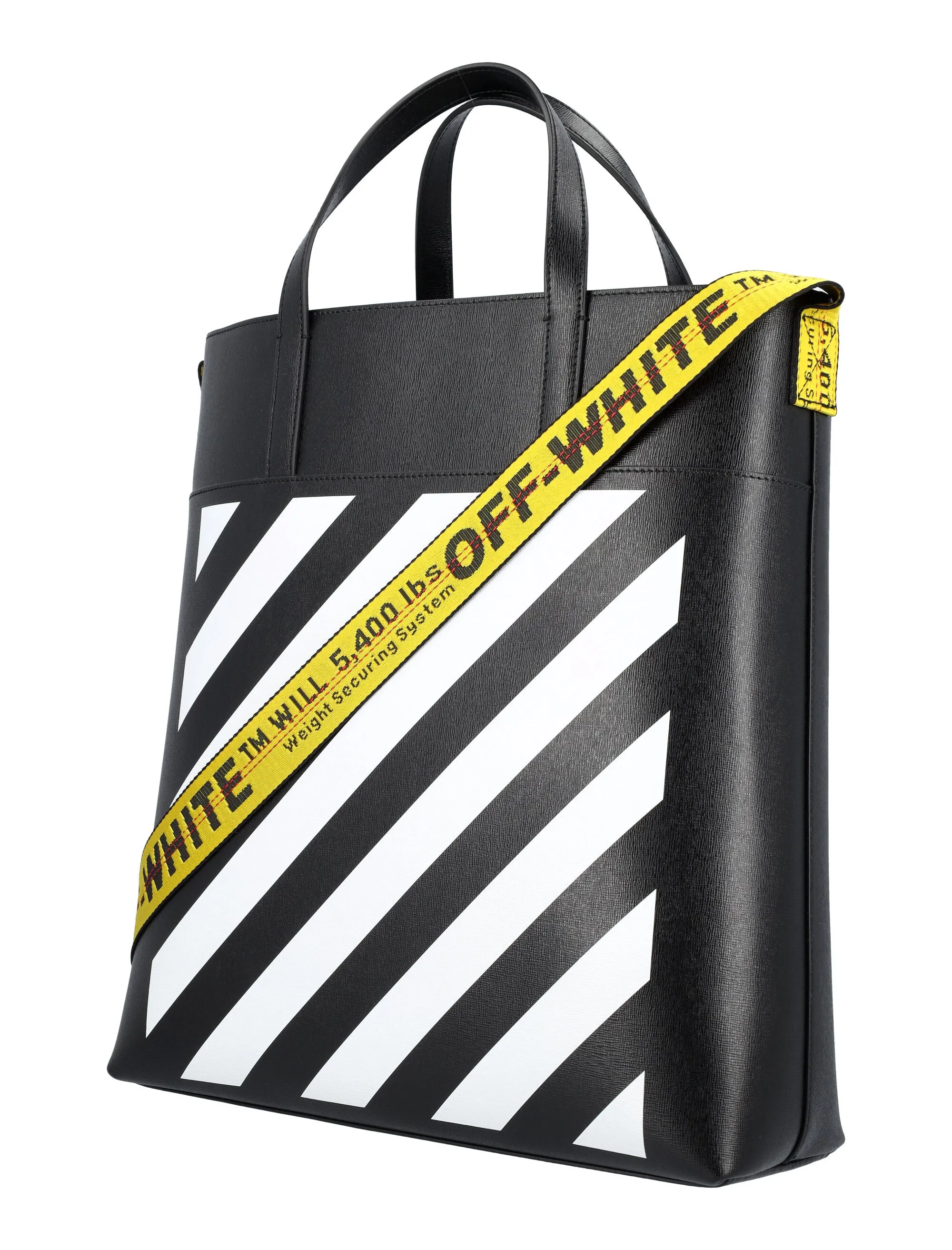 Off-White Diag Printed Logo Band Tote Bag