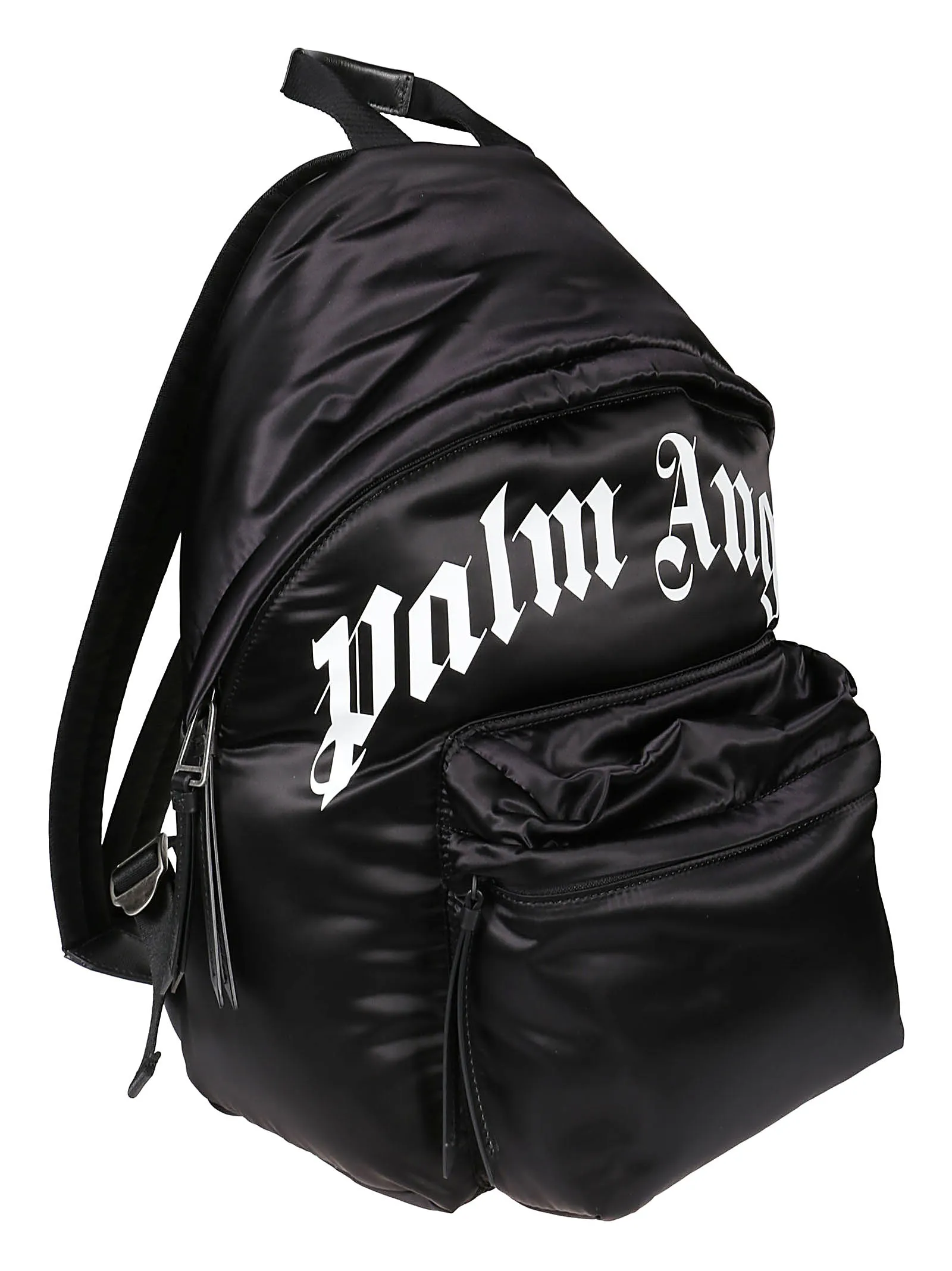 Palm Angels Curved Logo Print Backpack