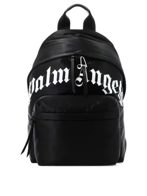 Palm Angels Logo Printed Zipped Backpack