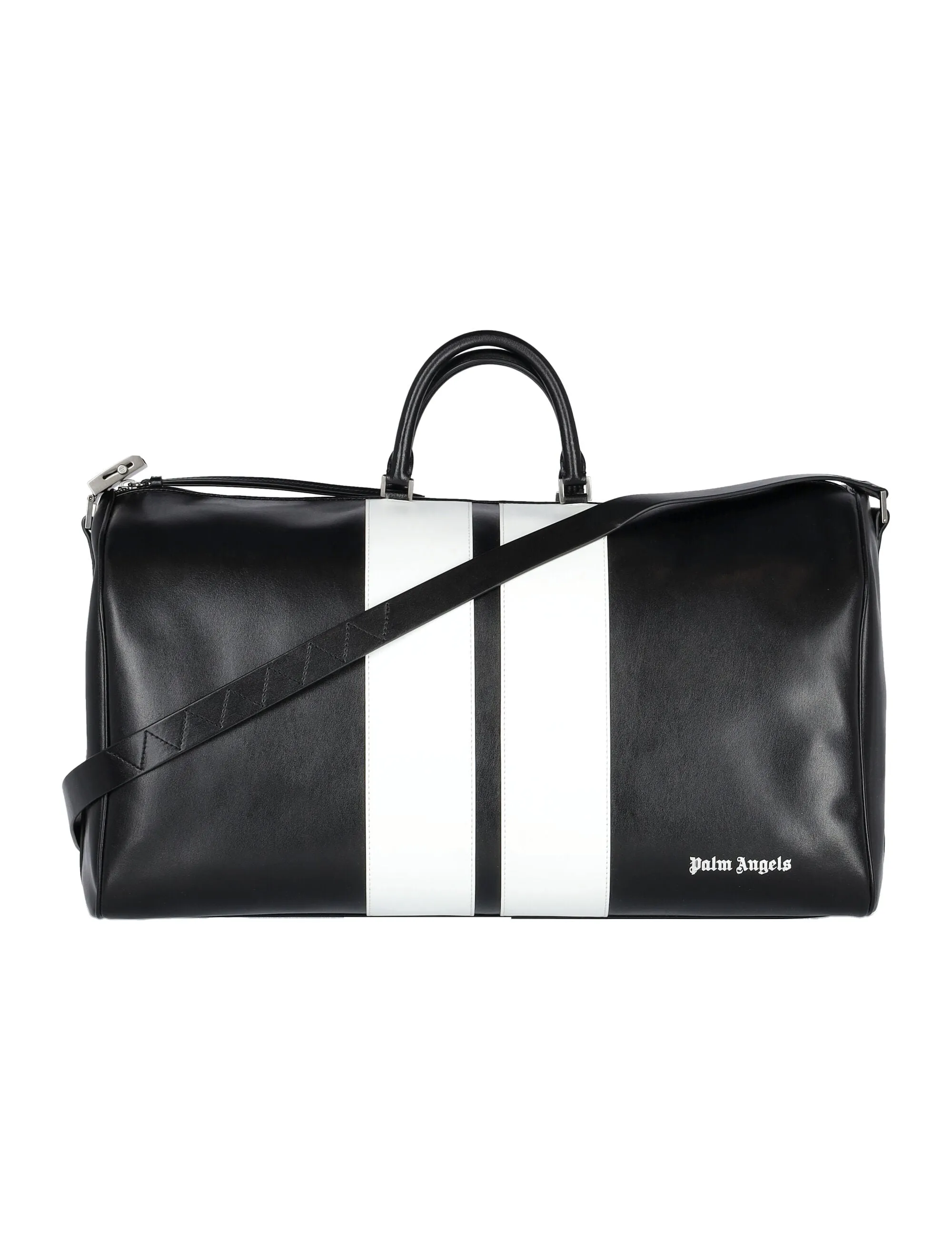 Palm Angels Stripe Detailed Zipped Travel Bag