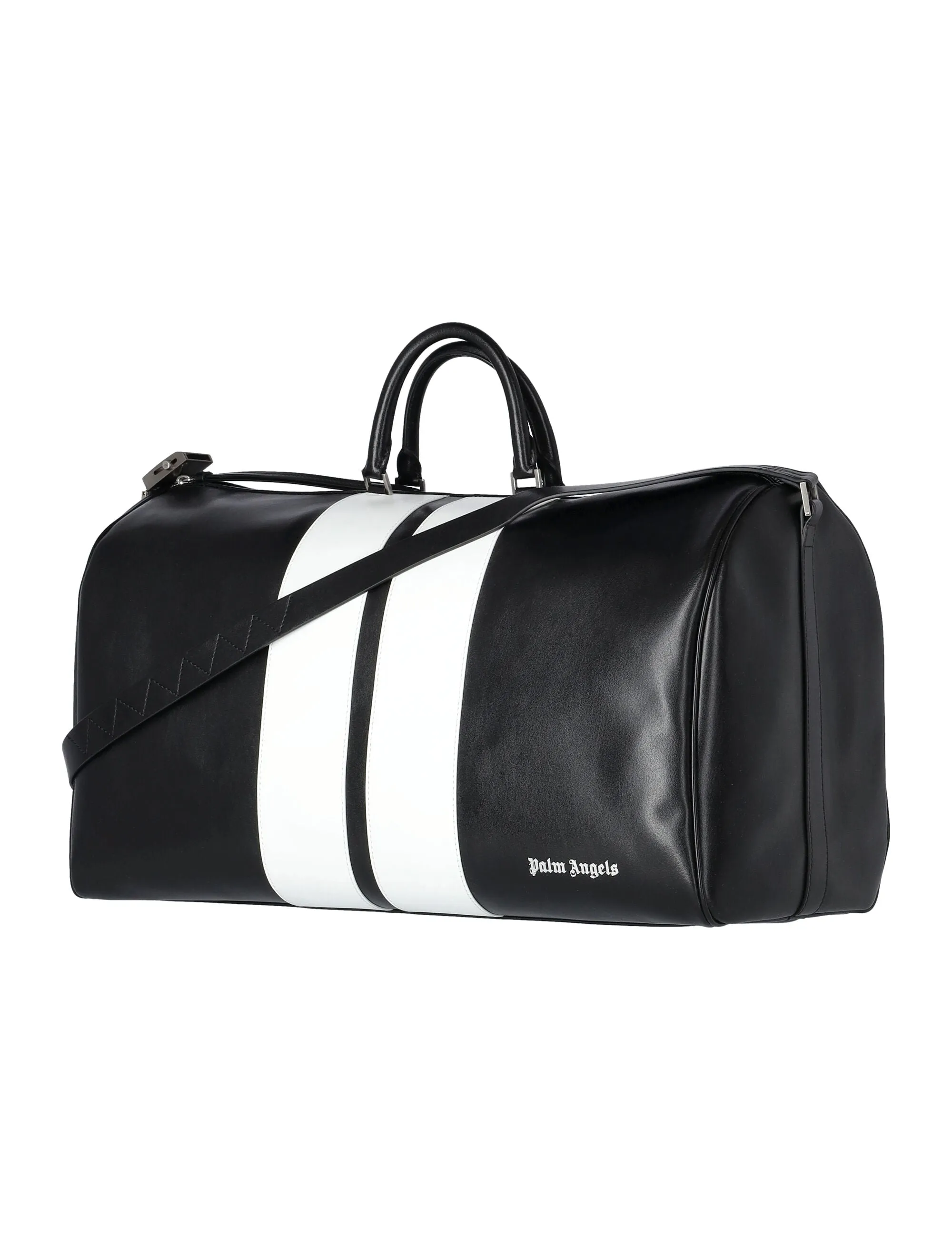 Palm Angels Stripe Detailed Zipped Travel Bag