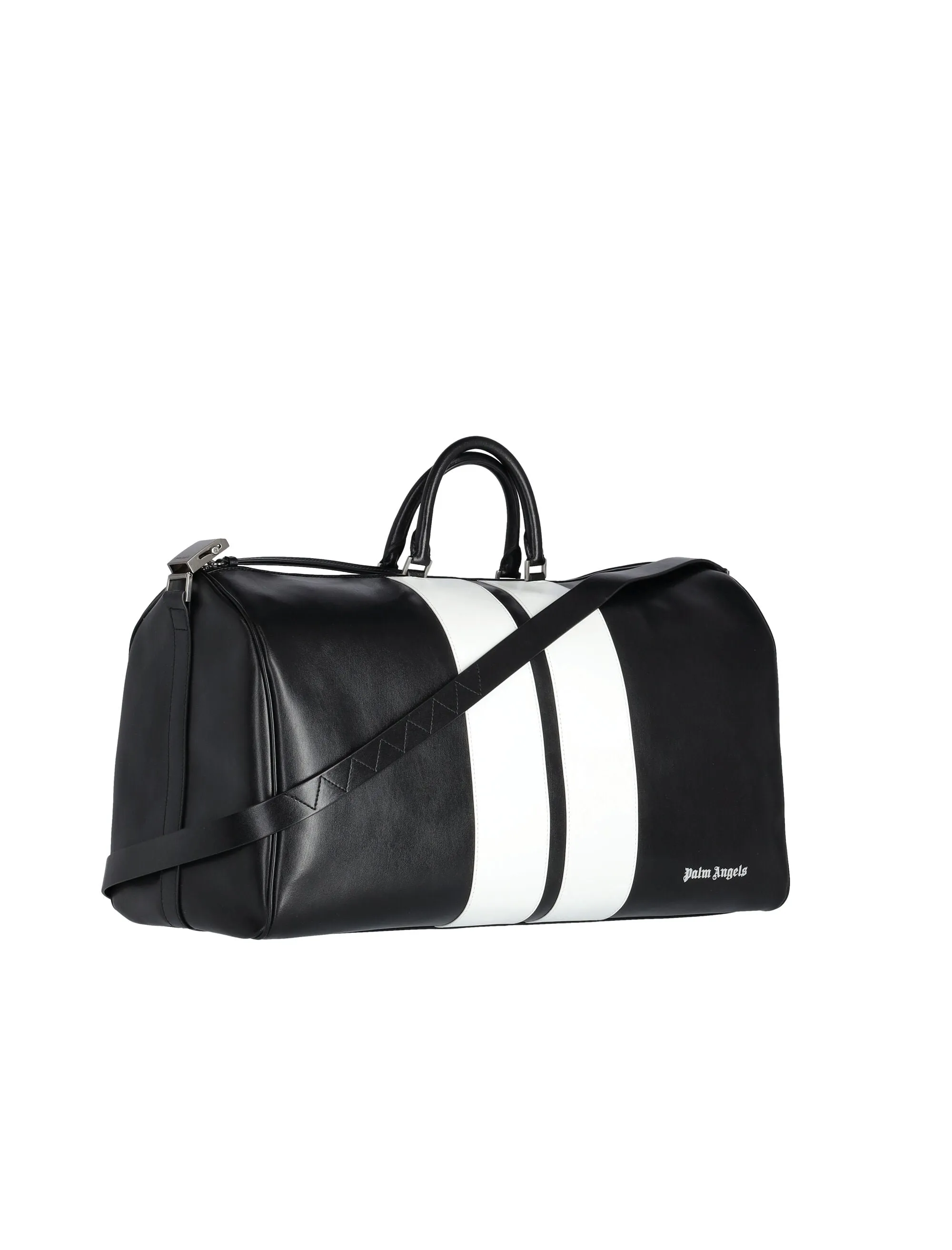 Palm Angels Stripe Detailed Zipped Travel Bag