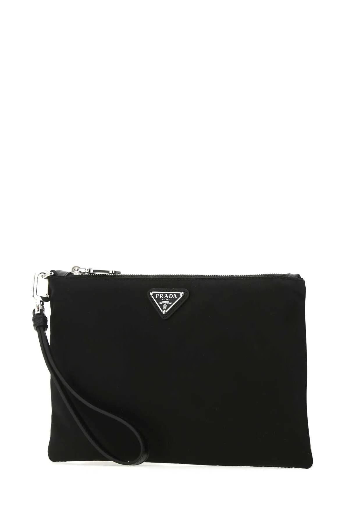 Prada Logo Plaque Pouch