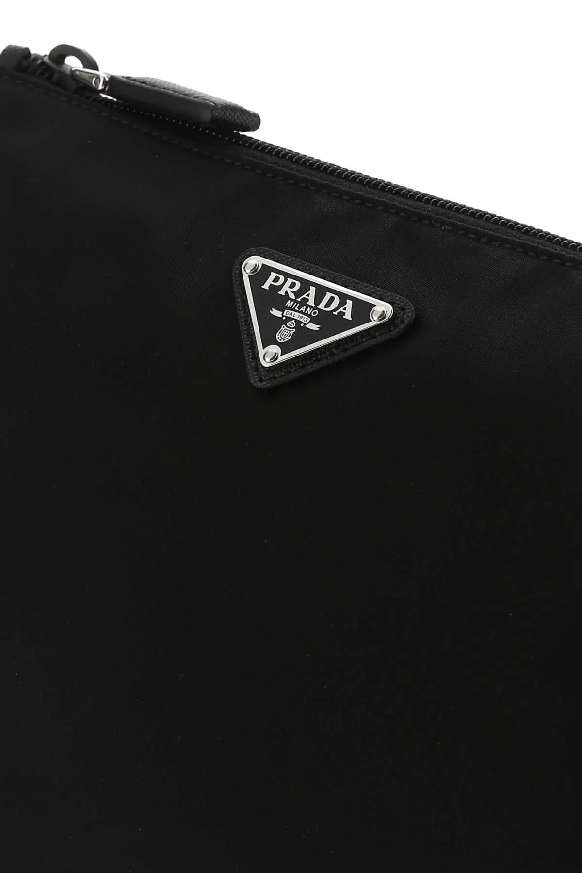 Prada Logo Plaque Pouch