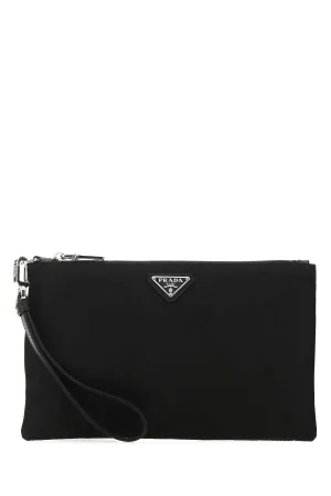 Prada Logo Plaque Pouch
