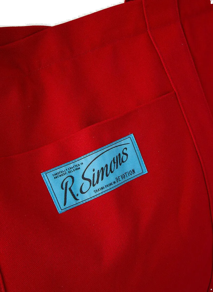 Raf Simons Logo Patched Top Handle Bag