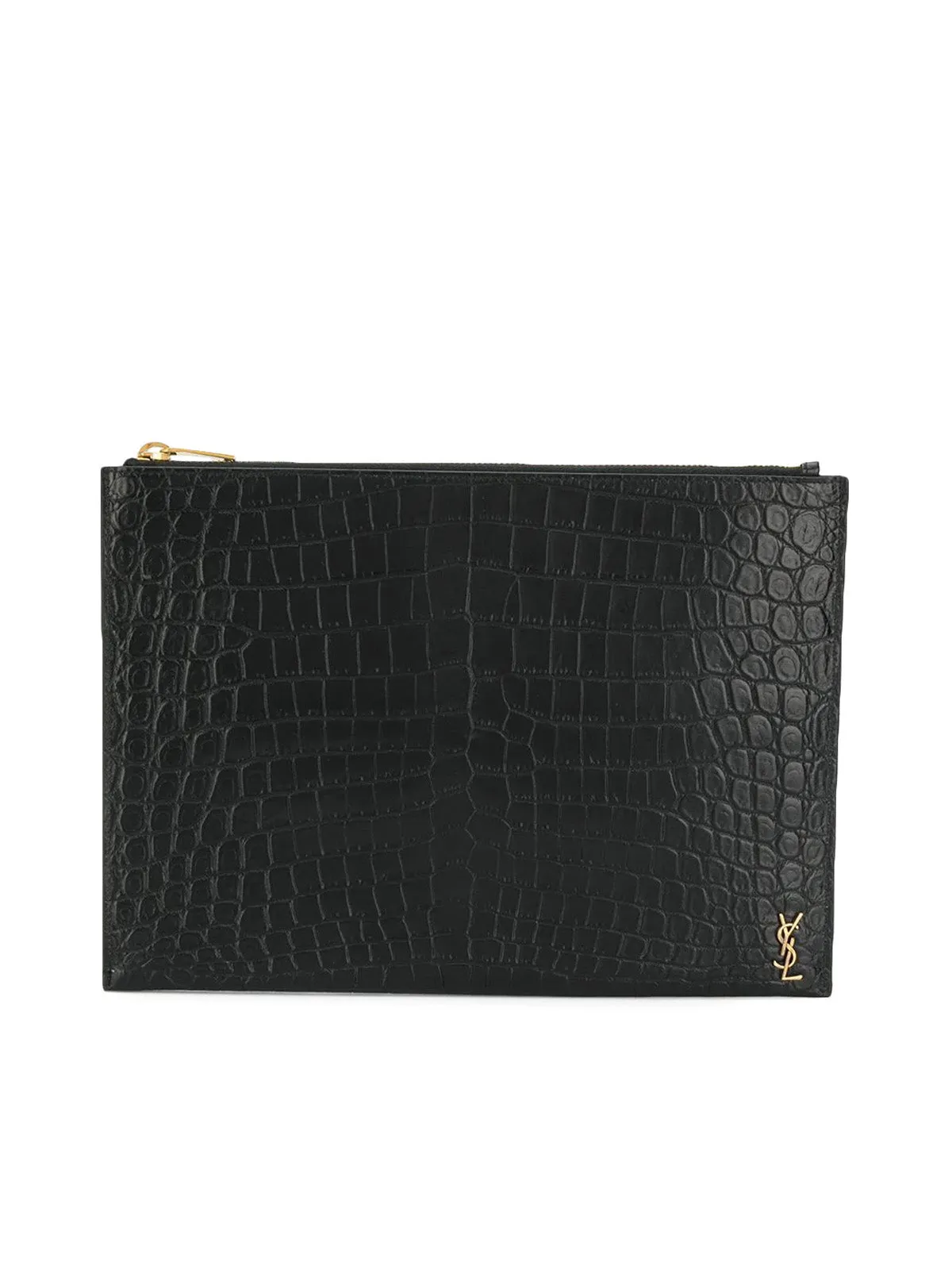 Saint Laurent Tiny Monogram Zippered Tablet Holder