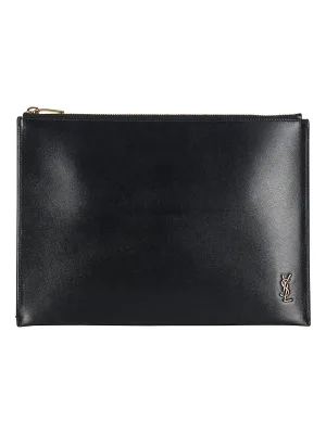 Saint Laurent Tiny Monogram Zippered Tablet Holder