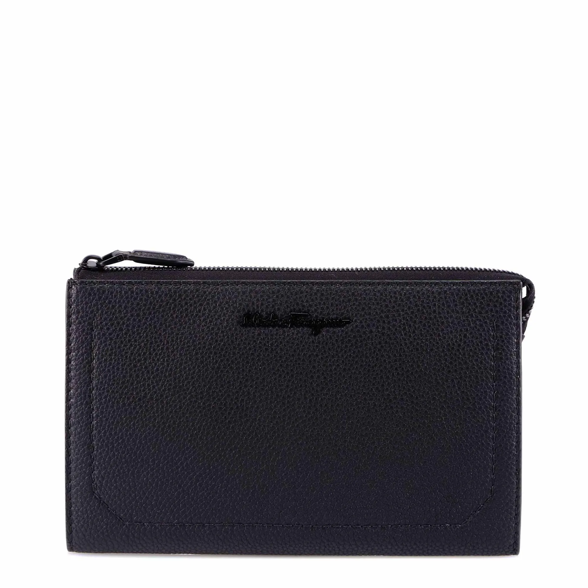 Salvatore Ferragamo Logo Plaque Clutch Bag