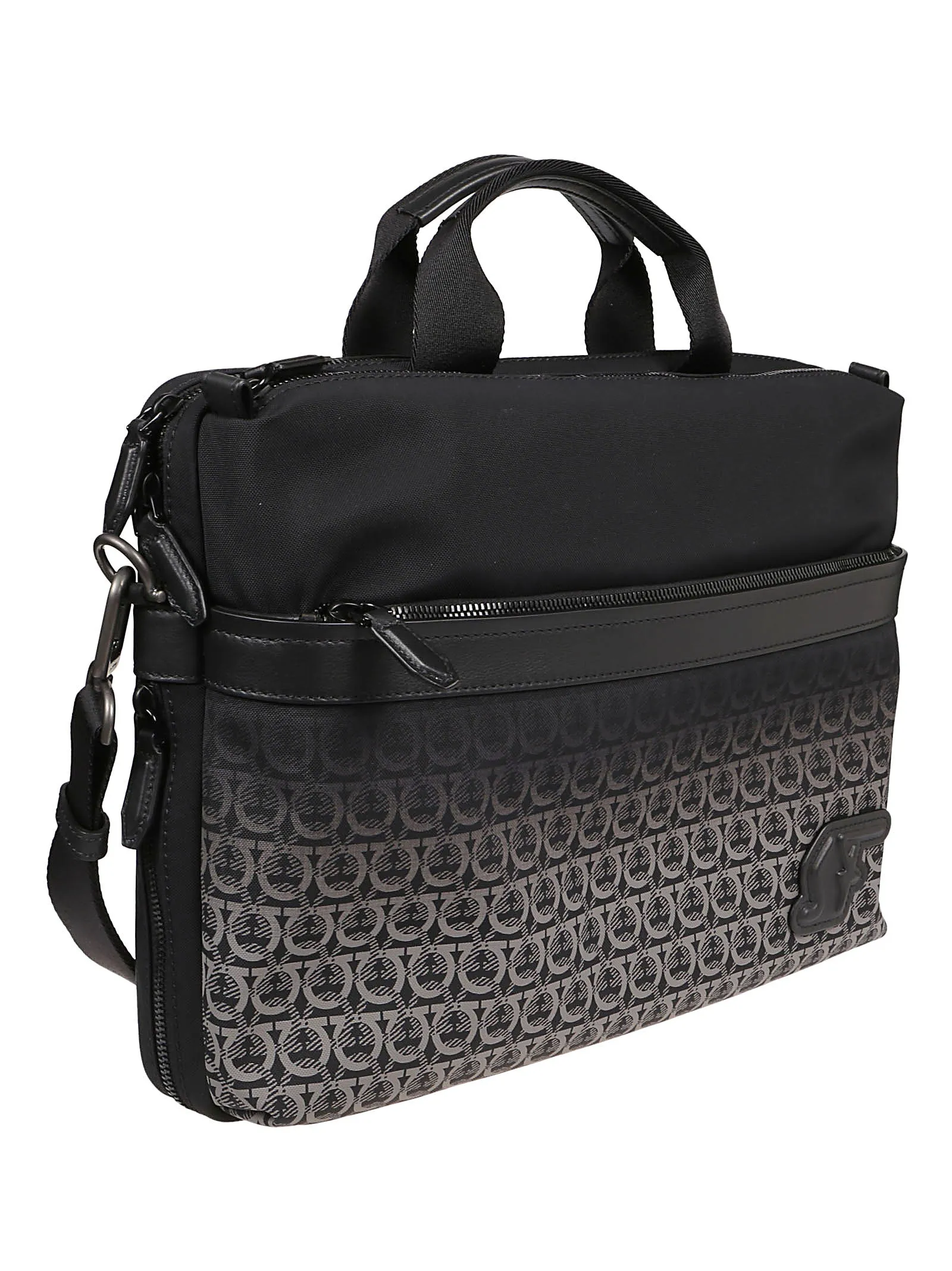 Salvatore Ferragamo Logo Print Laptop Bag