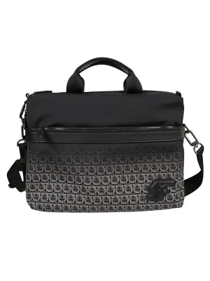 Salvatore Ferragamo Logo Print Laptop Bag