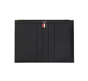 Thom Browne 4-Bar Logo Detailed Zipped Briefcase