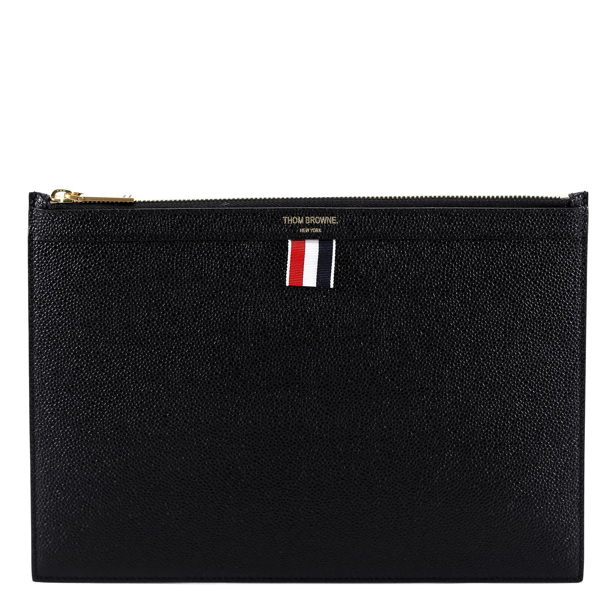 Thom Browne Logo Print Clutch