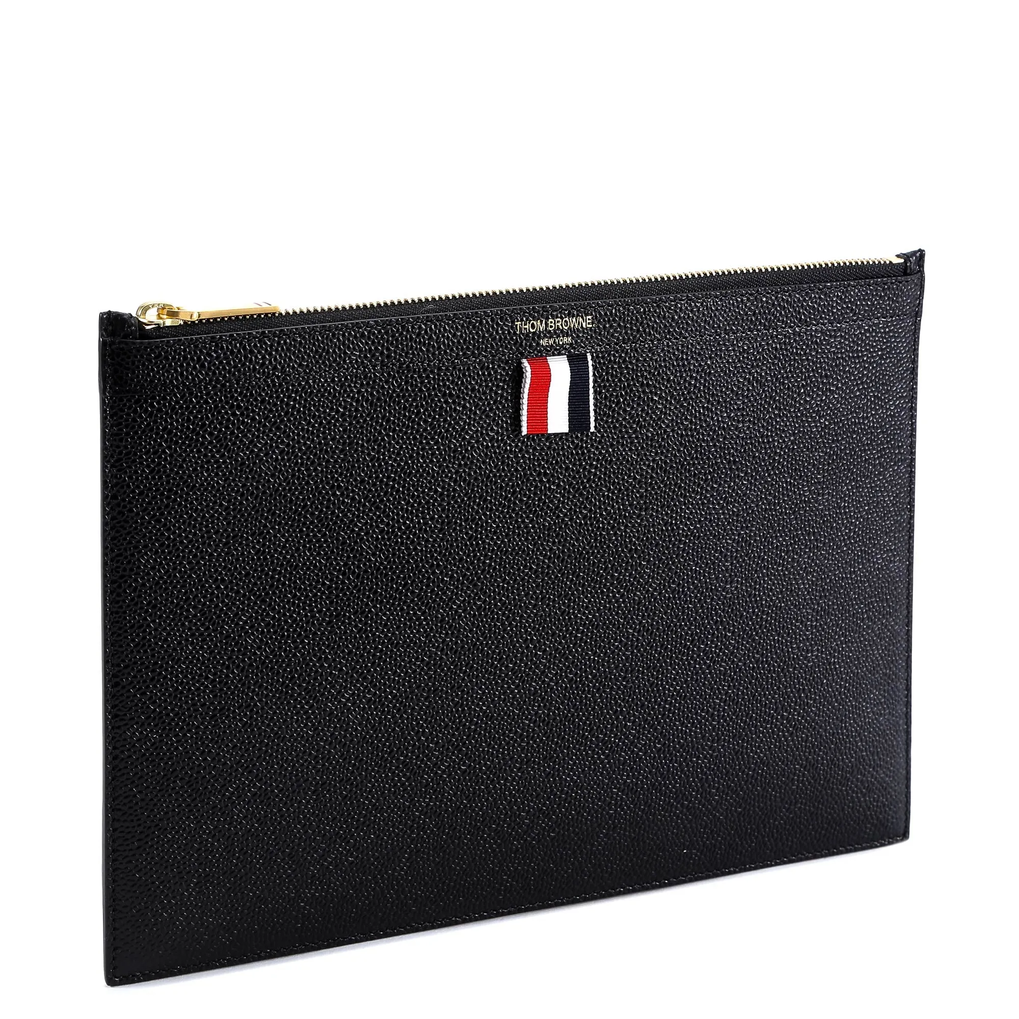 Thom Browne Logo Print Clutch