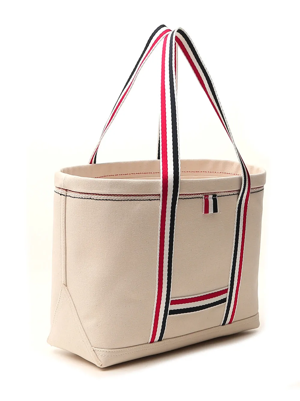 Thom Browne Striped Detail Tote Bag