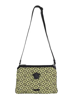 Versace The Greek Signature Logo Plaque Laptop Bag